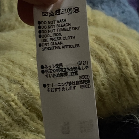 NWOT MOUSSY Alpaca  blend striped knit sweater size fits all - Picture 9 of 9